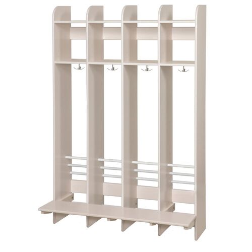 Garderobe - 4 rum og en bænk