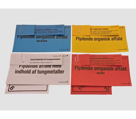 Label set for chemical drums