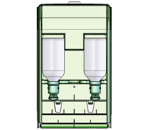 First aid cabinet for dual eye wash