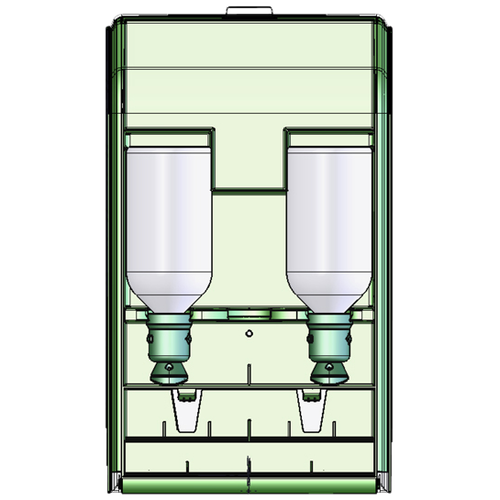 First aid cabinet for dual eye wash