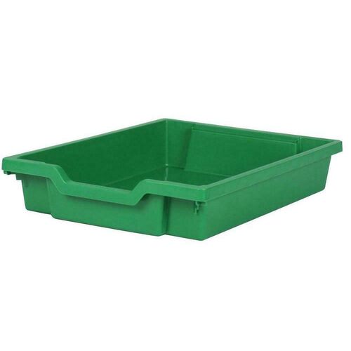 Plastic tray, Green, Gratnell 75mm for system cart