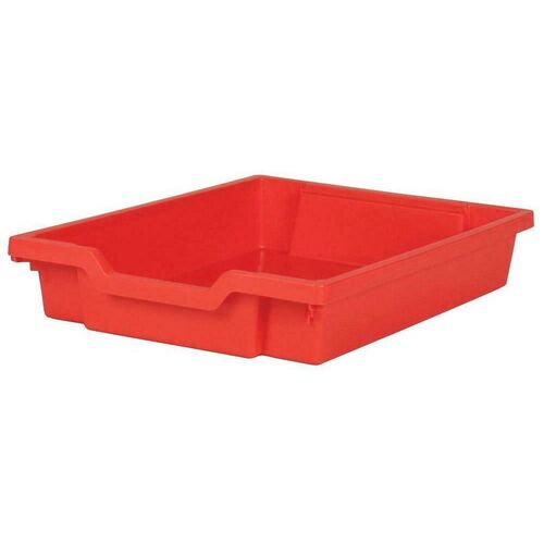 Plastic tray, Red, Gratnell 75mm for system cart