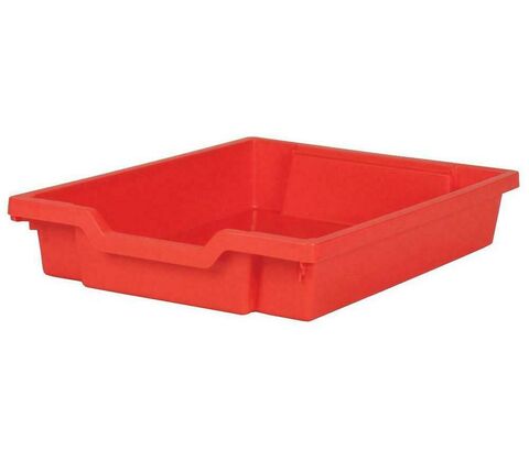 Plastic tray, Red, Gratnell 75mm for system cart