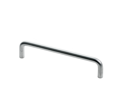 Bøjlegreb JEBJERG, silver, L160mm, m/rosetter, Ø10mm