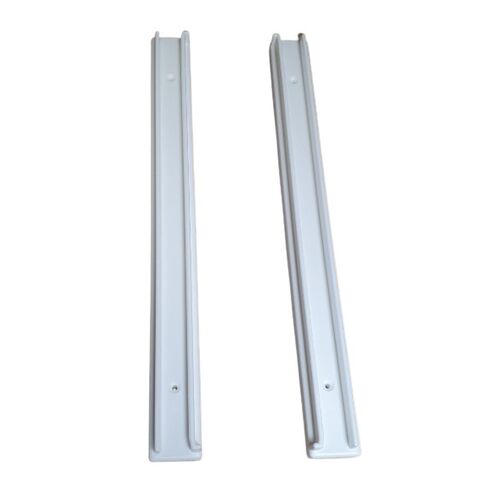 Plastic rail for trays