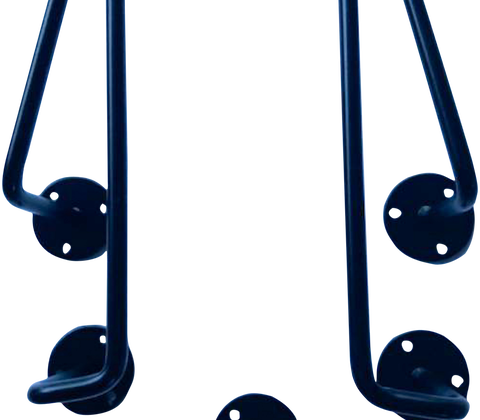 Taburet/stoleophæng h. 80mm.  asymetrisk. Med 90 mm. stop .Sort