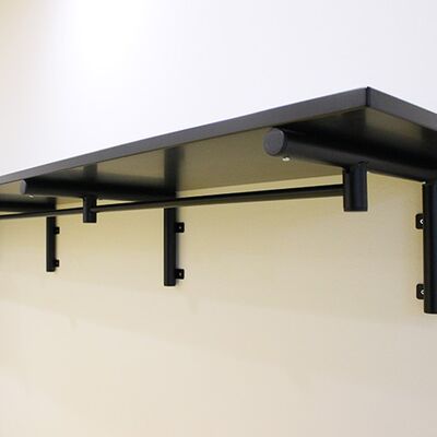 hat-shelf-with room-for-hangers-under-and-storage-above