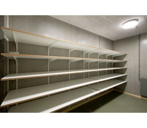 Shelf 19 mm white melamine, white plastic edge, L: 725 mm
