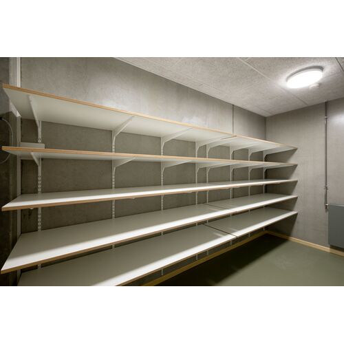 Shelf 19 mm white melamine, white plastic edge, L: 725 mm