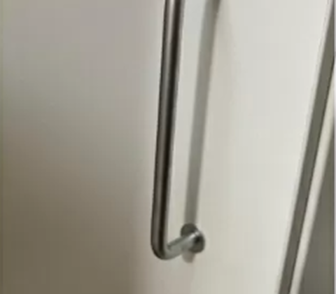 Bøjlegreb JEBJERG, silver, L160mm, m/rosetter, Ø10mm