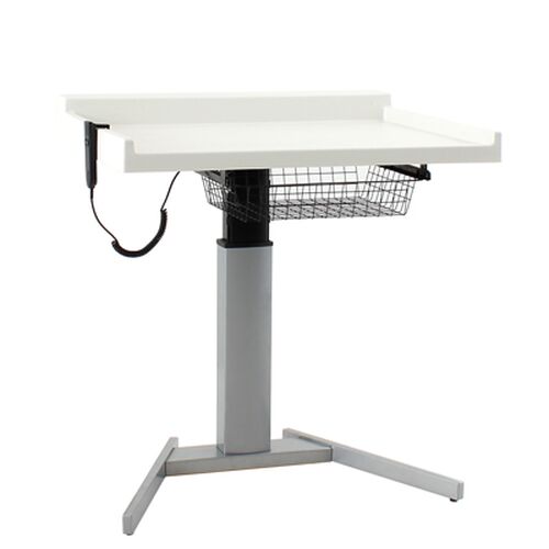 Fritstående 1-søjlet puslebord ASSENS 100x85 cm, silver