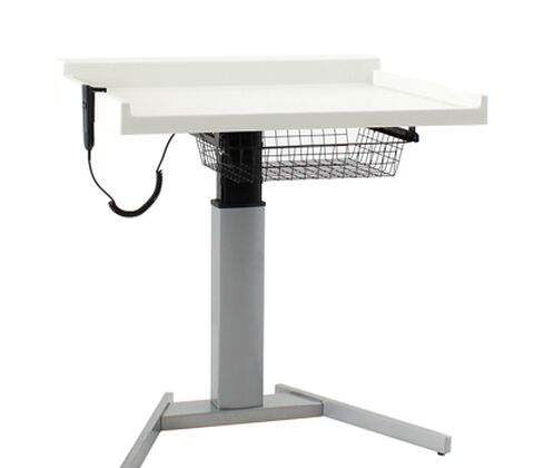 Fritstående 1-søjlet puslebord ASSENS 100x85 cm, silver