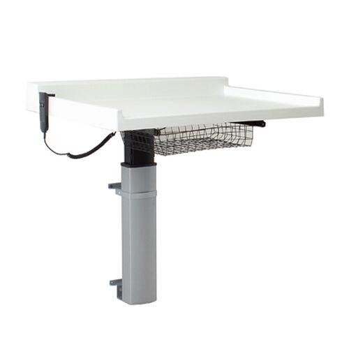 Vægmonteret 1-søjlet puslebord FÅBORG 100x85 cm, silver