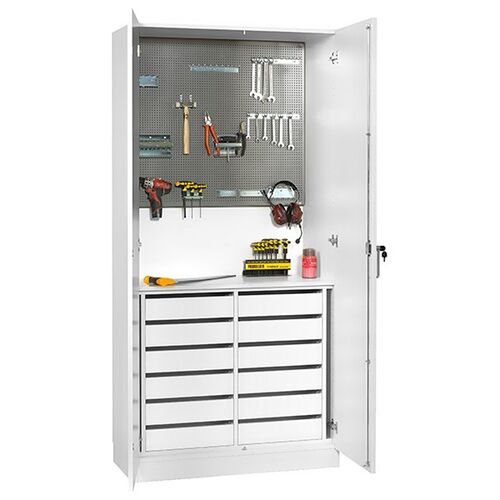 Værktøjsskab MOBRO 2100x1000x470mm Hvid