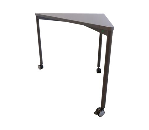 Triangle table with wheels