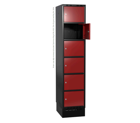 Storage cabinet with 6 compartments in height and 3 columns