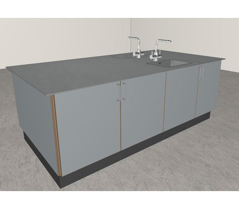 Steel countertops with sinks - SAVE 50 %