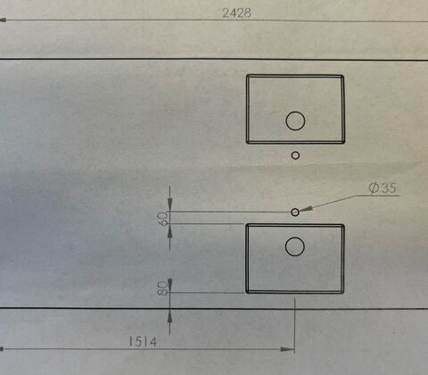Stålbordplader med vaske